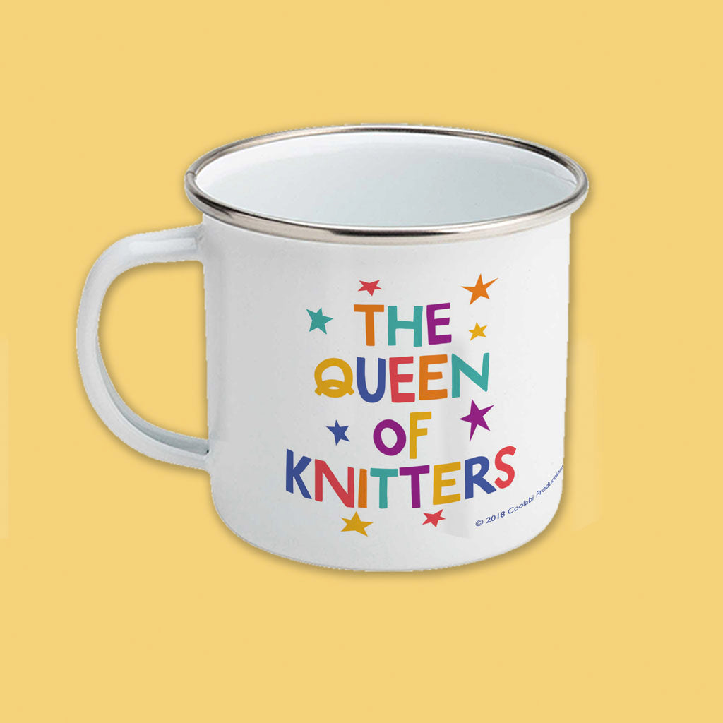 The Queen of Knitters Clangers Enamel Mug