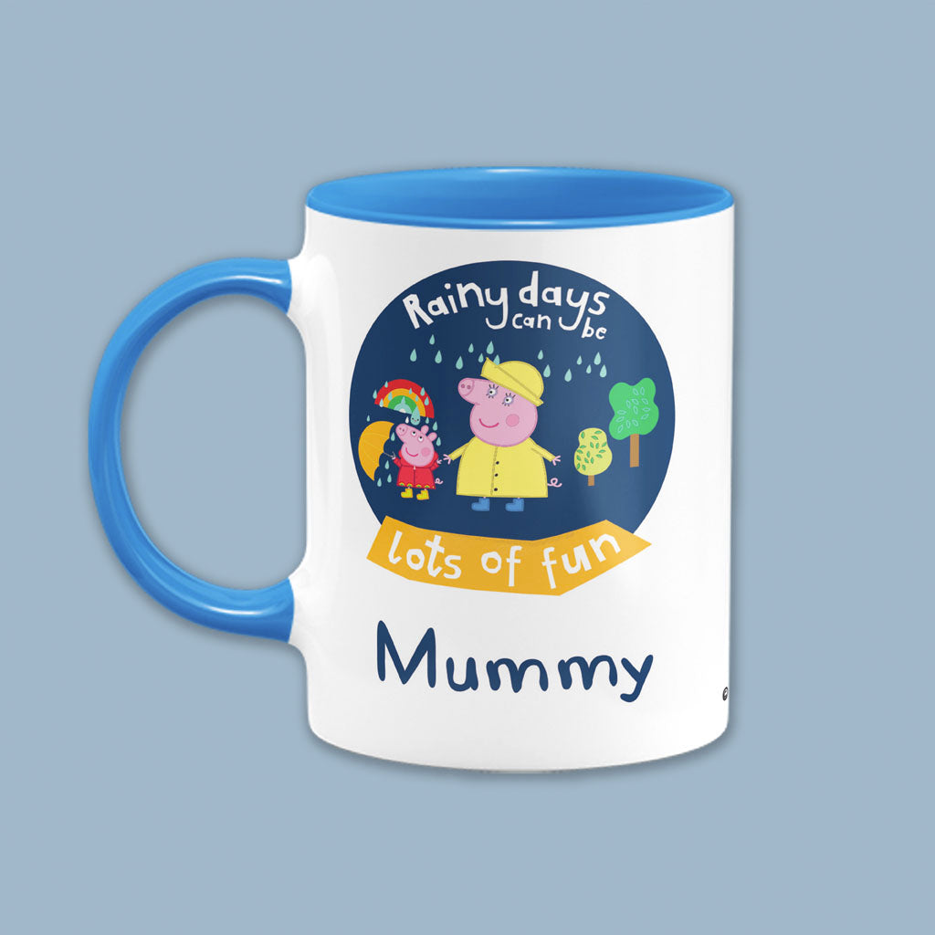Rainy Days Mummy Pig Coloured Insert Mug