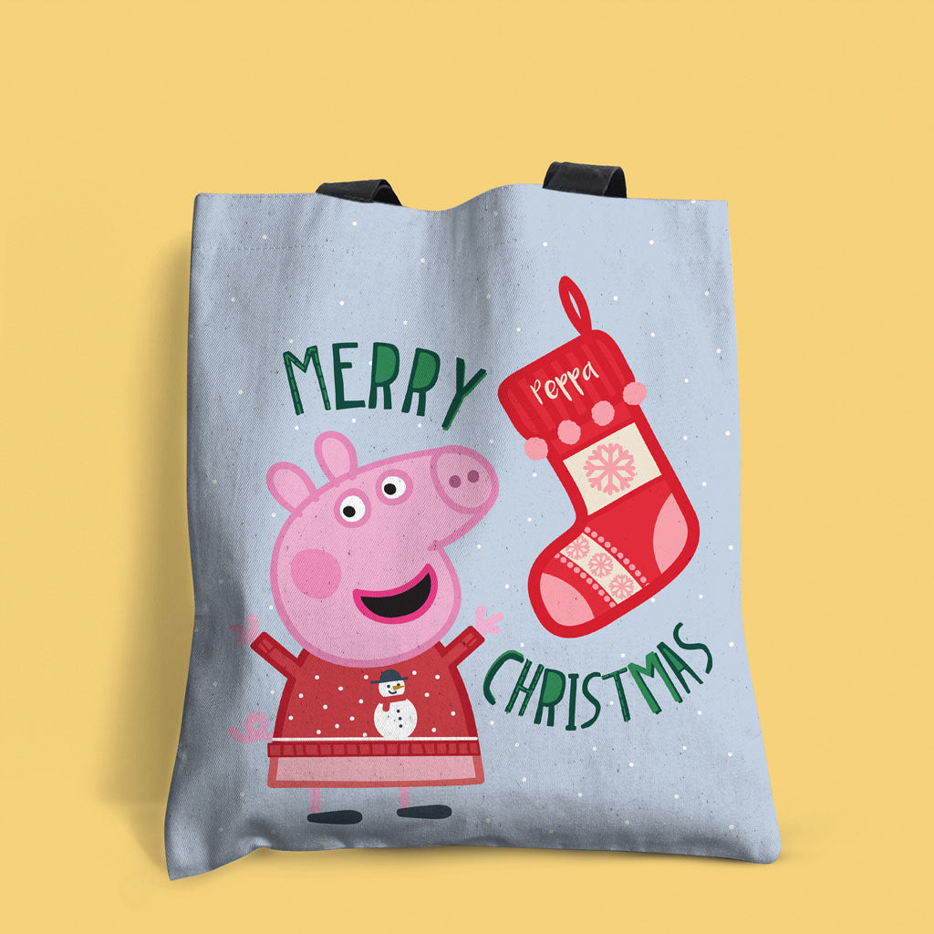 Merry Christmas Stocking Edge-to-Edge Tote Bag