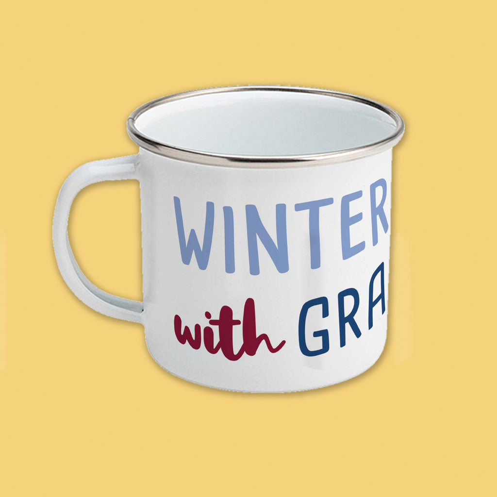 Winter Fun with Granny Enamel Mug