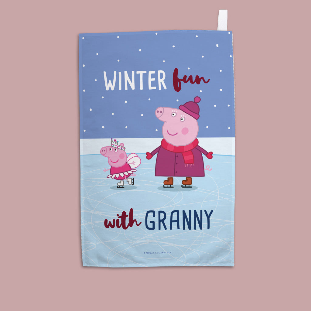 Winter Fun with Granny Tea Towel