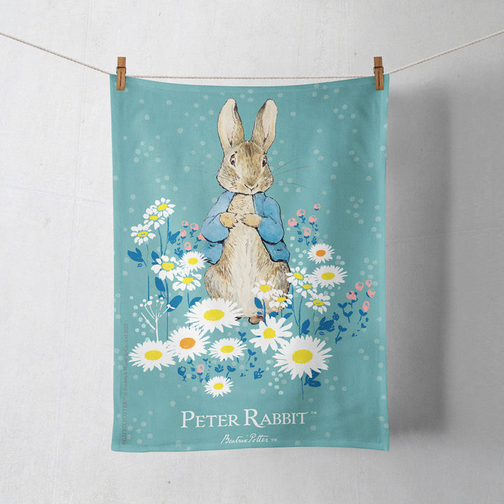 Peter in Daisies Tea Towel