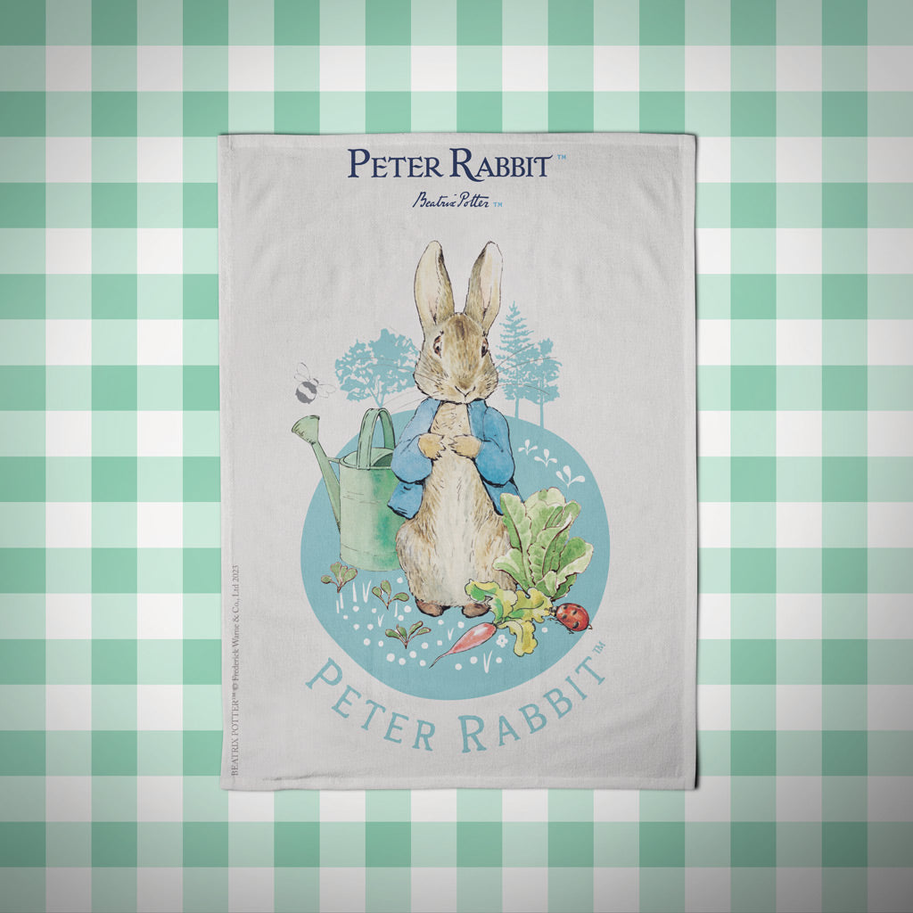 Peter Rabbit Blue Tea Towel