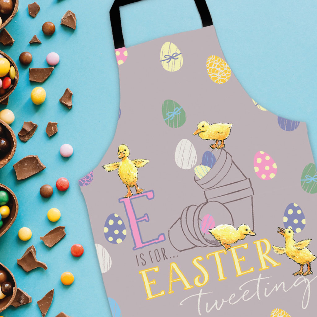 Easter Tweetings Brown Apron