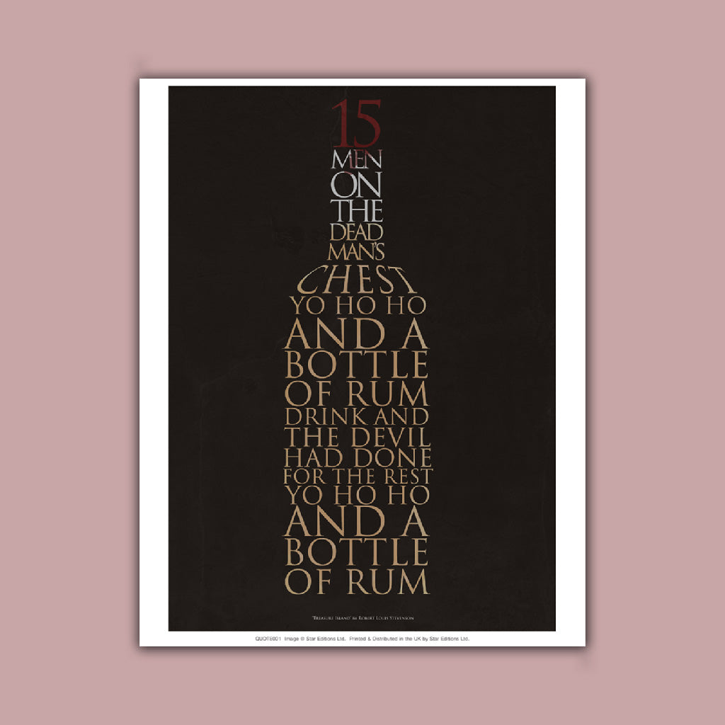 Treasure Island Quote - Louis Stevenson Art Print