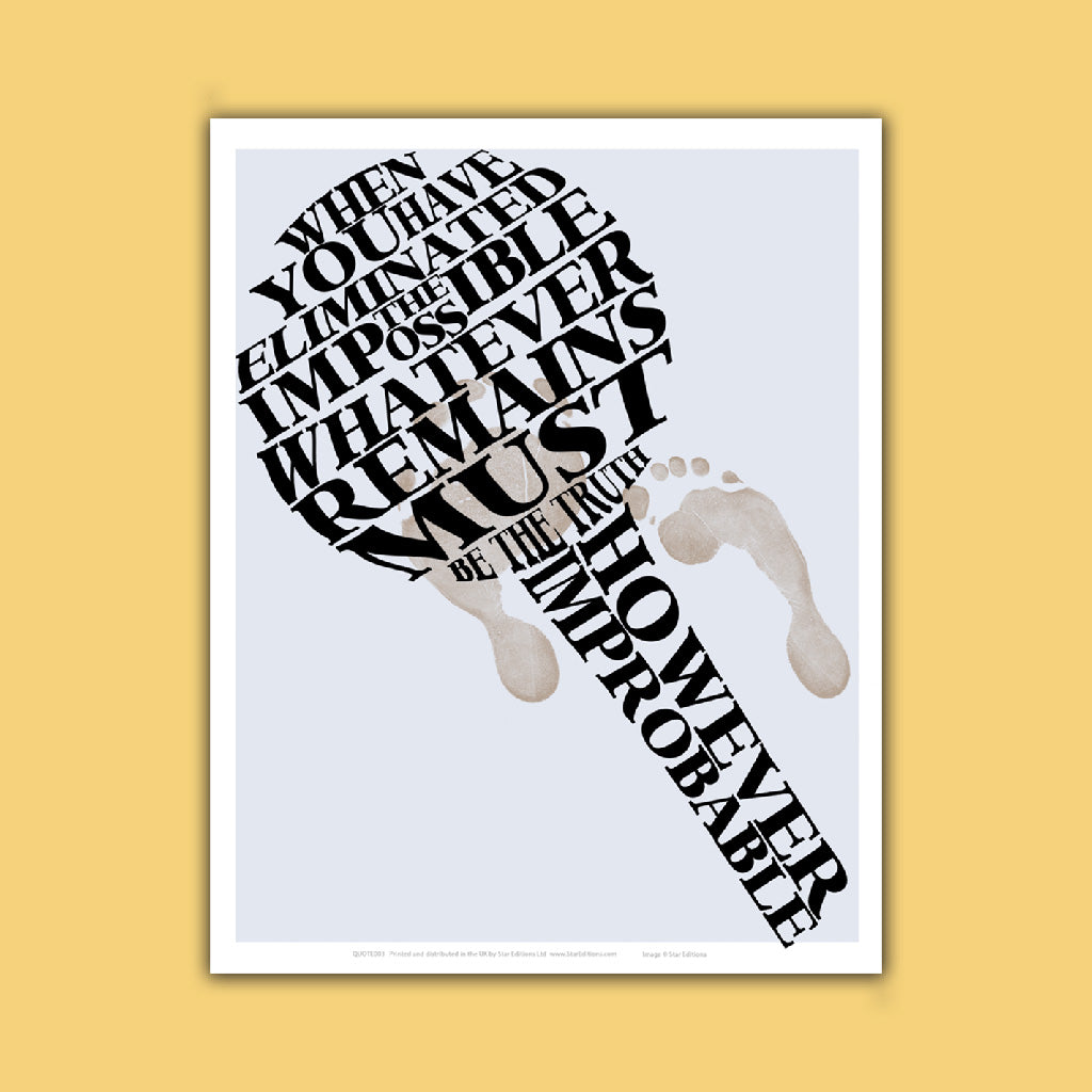 Sherlock Holmes Quote Art Print