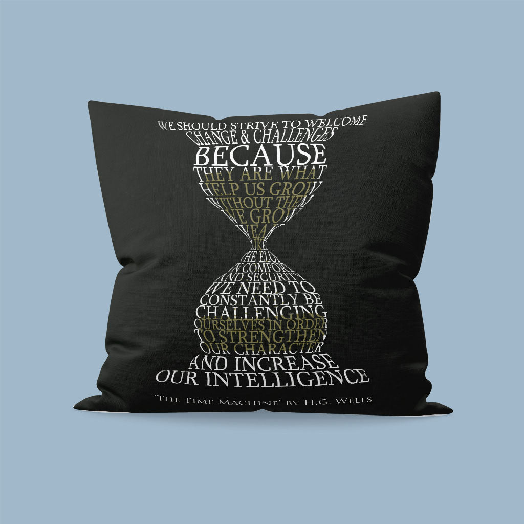 H.G. Wells Quote - The time machine Cushion