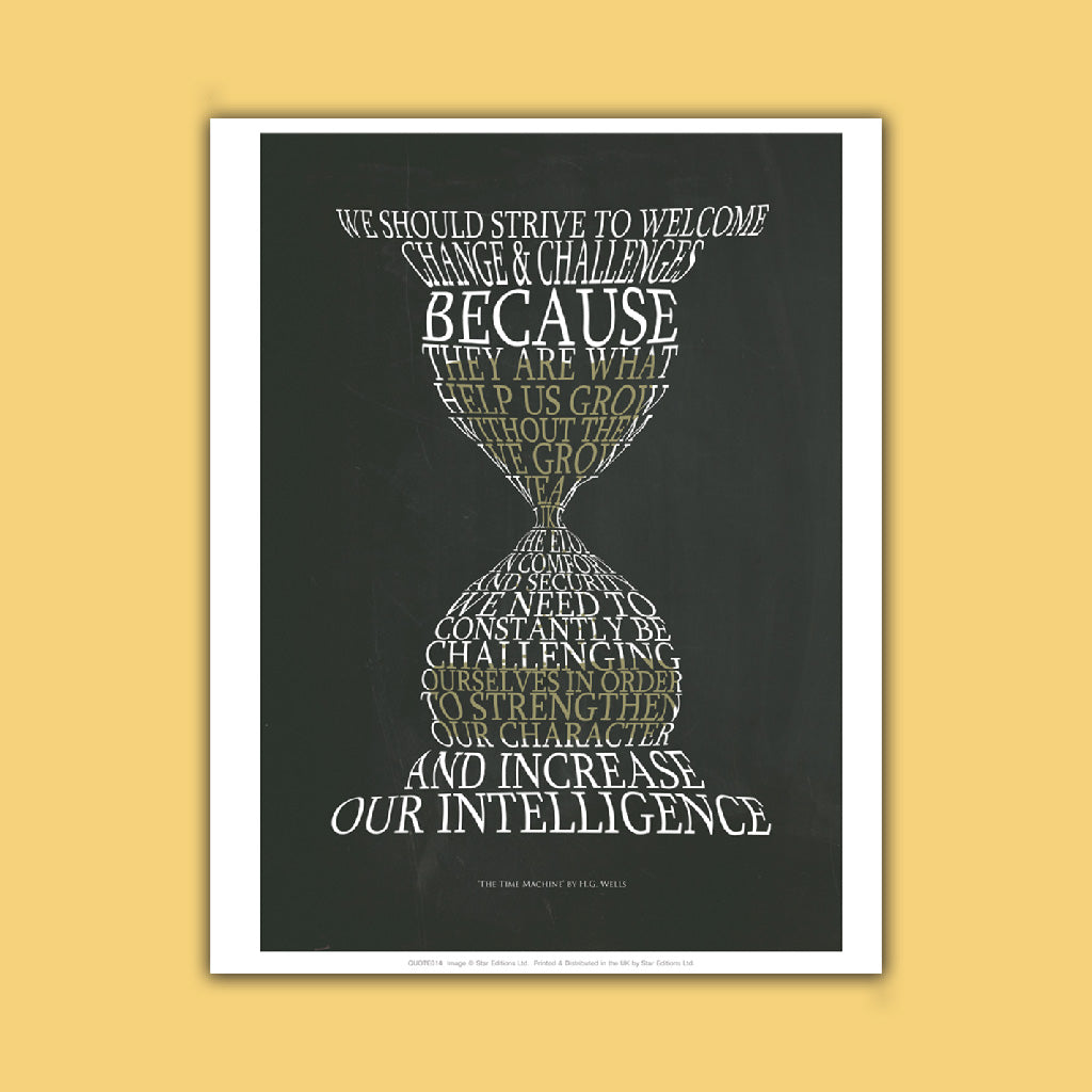 H.G. Wells Quote - The time machine Art Print