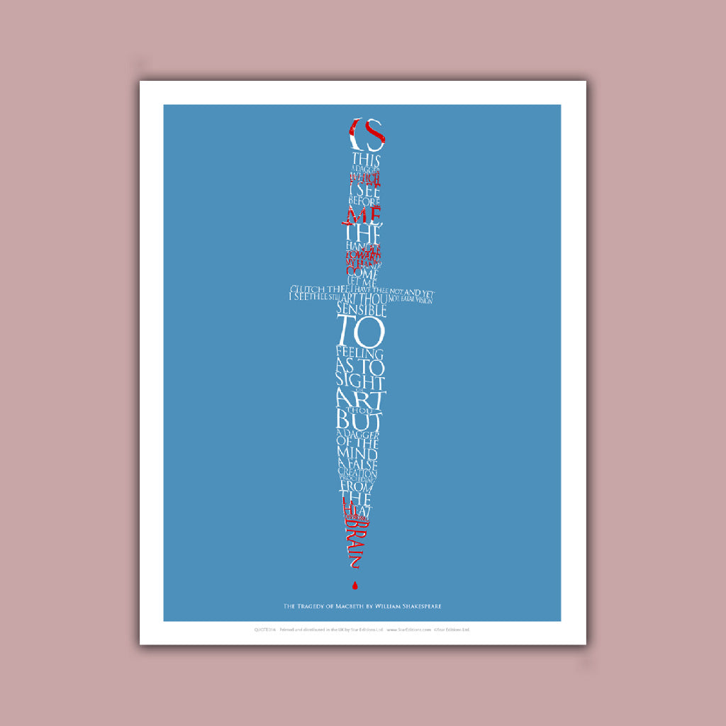 William Shakespeare quote - Macbeth Art Print