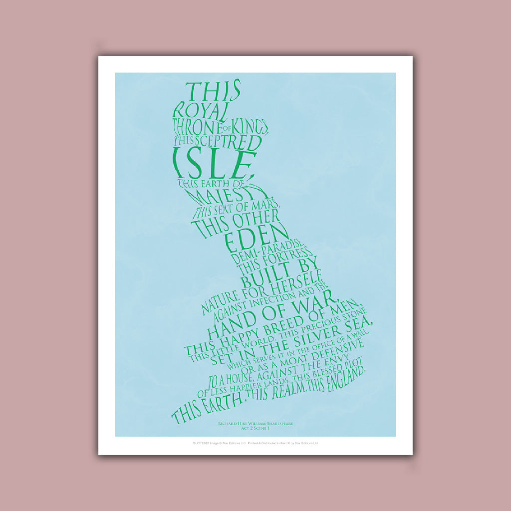 William Shakespeare quote - Richard II Act 2 Scene 1 Art Print