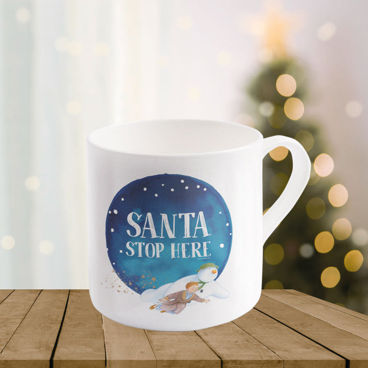 Santa Stop Here Bone China Mug