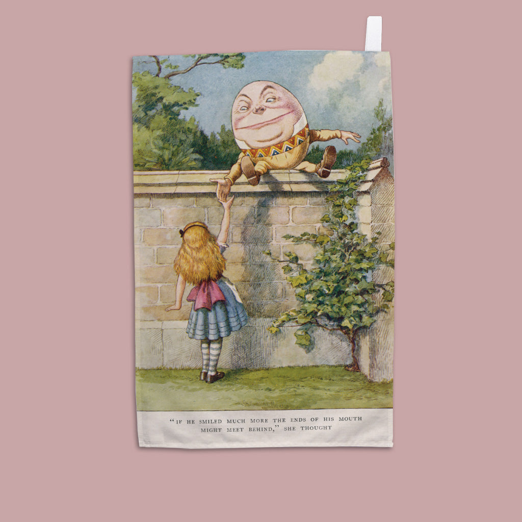Alice in Wonderland with Humpty Dumpty Tea Towel