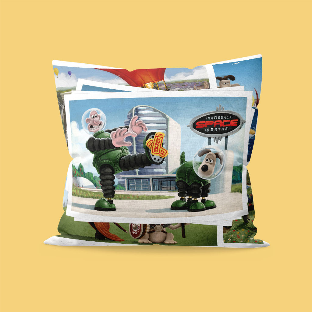 Wallace and Gromit Visit the National Space Centre Cushion