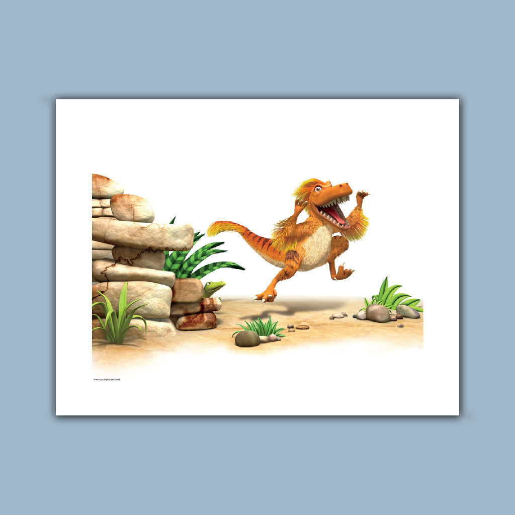 Dinosaur Boo The Deinonychus Art Print