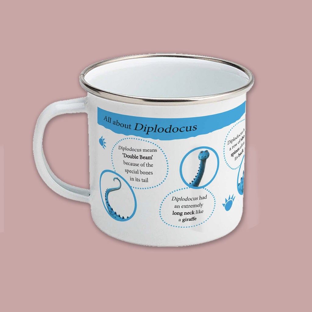 All About Diplodocus Enamel Mug