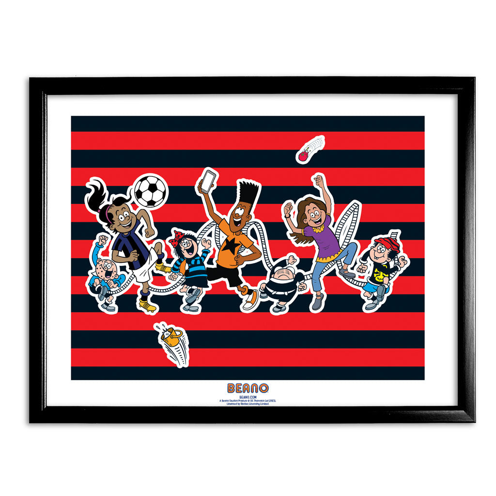 Bash Street Kids in Black & Red Art Print