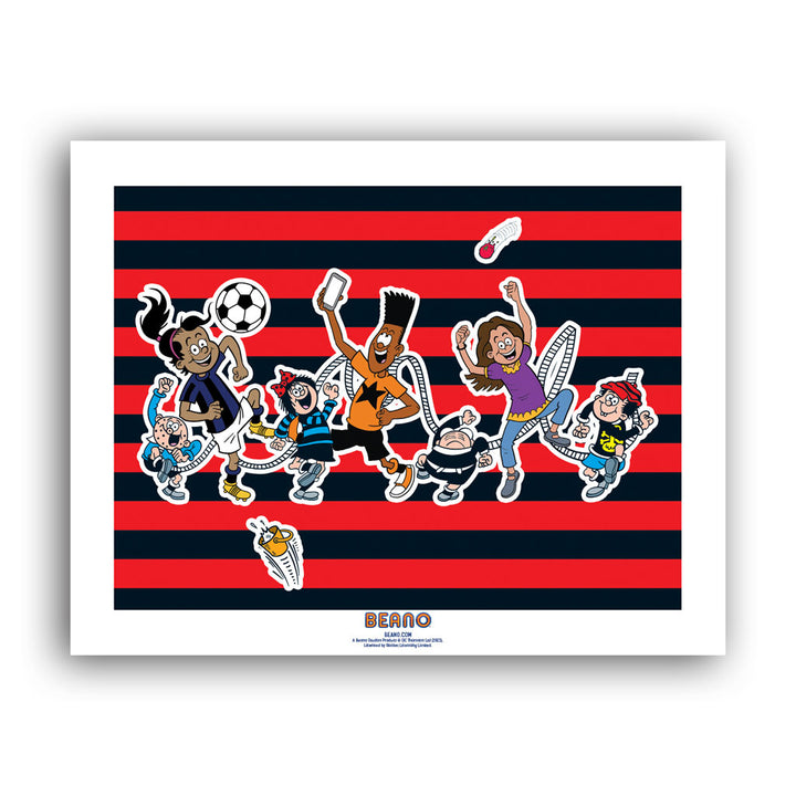 Bash Street Kids in Black & Red Art Print