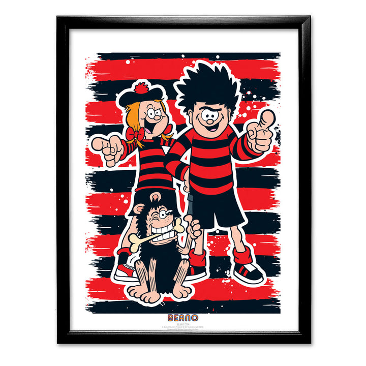 Dennis, Minnie & Gnasher Art Print