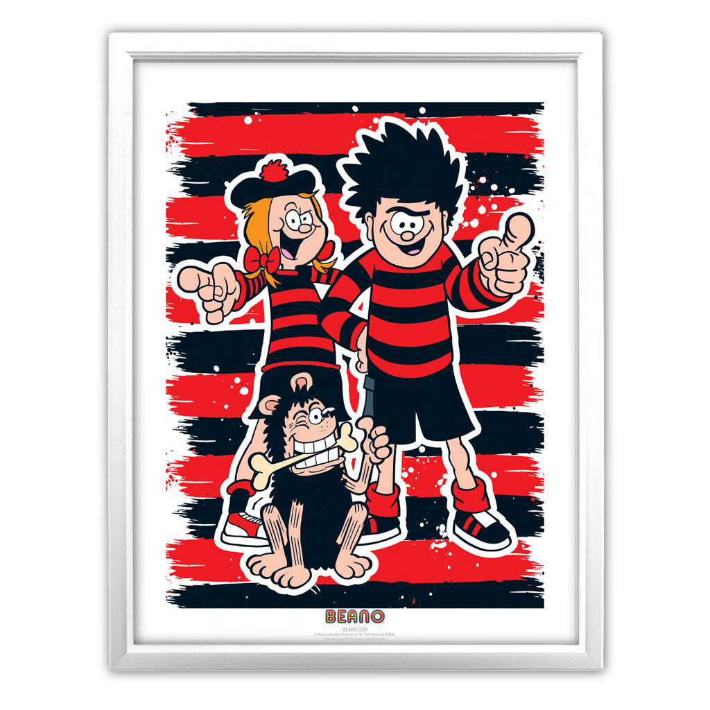 Dennis, Minnie & Gnasher Art Print