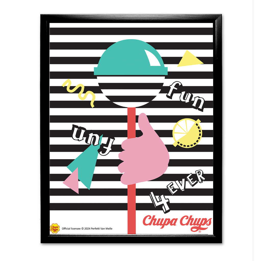 Chupa Chups Black & White Stripes Art Print