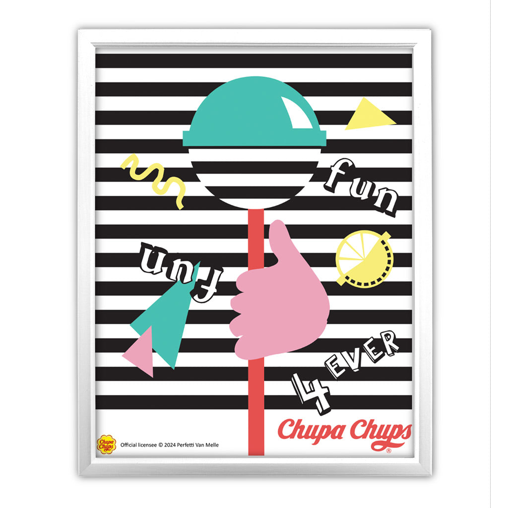 Chupa Chups Black & White Stripes Art Print