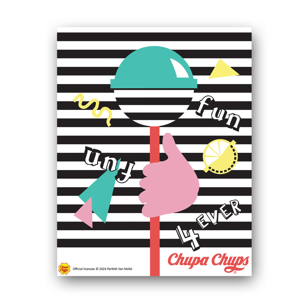 Chupa Chups Black & White Stripes Art Print