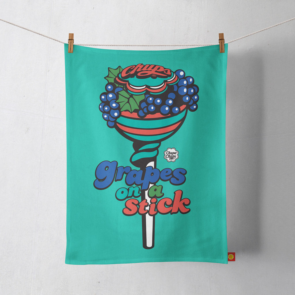 Chupa Chups Grapes on a Stick Tea Towel