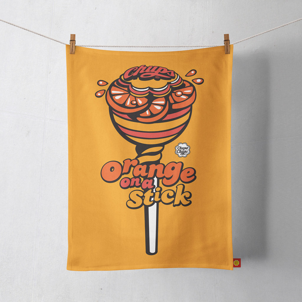 Chupa Chups Orange on a Stick Tea Towel