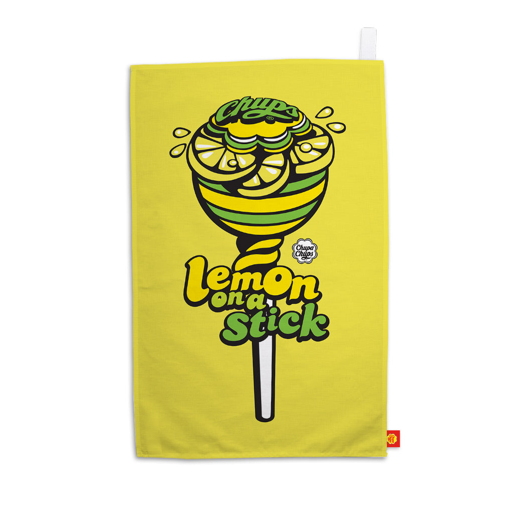 Chupa Chups Lemon on a Stick Tea Towel