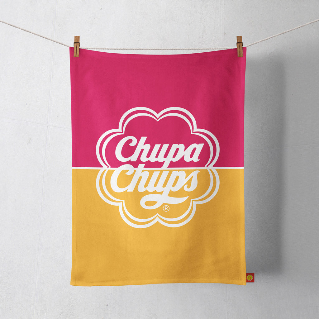 Chupa Chups Red/Yellow/White Logo Tea Towel