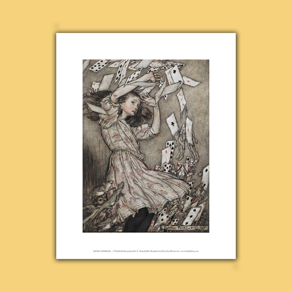Alice in Wonderland - Falling cards Art Print
