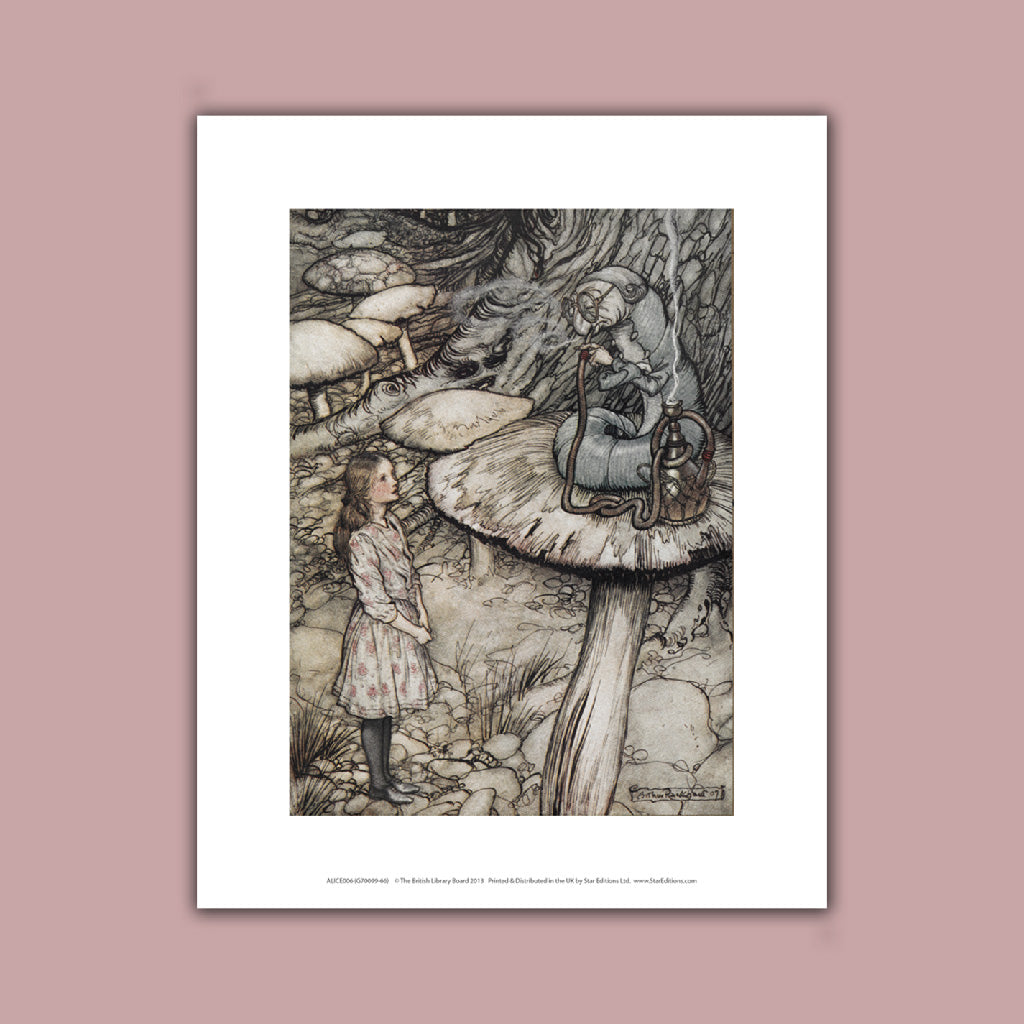Alice in Wonderland - Meeting the Caterpillar Art Print