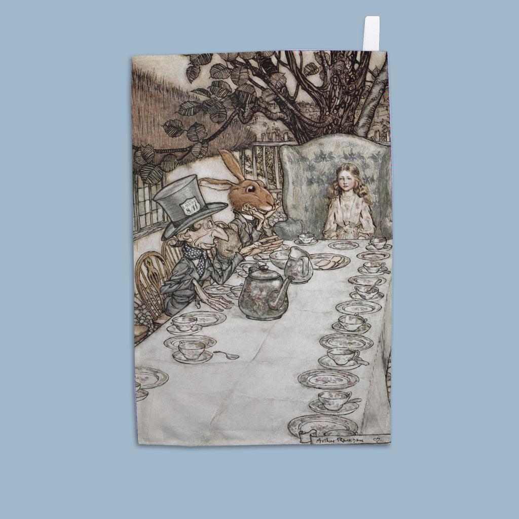 Alice in Wonderland - Mad hatter's Tea party Tea Towel