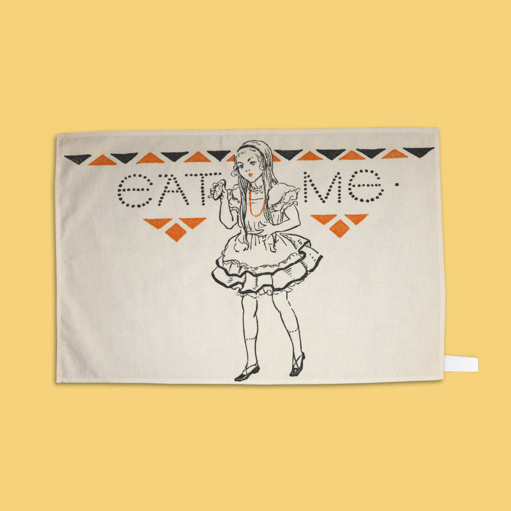 Alice in Wonderland - Eat Me Tea Towel