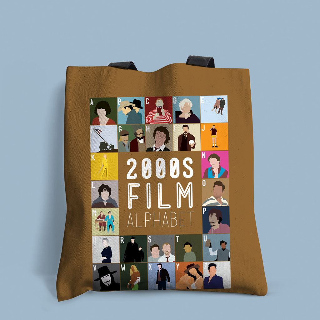 2000's Film Alphabet Edge-to-Edge Tote Bag
