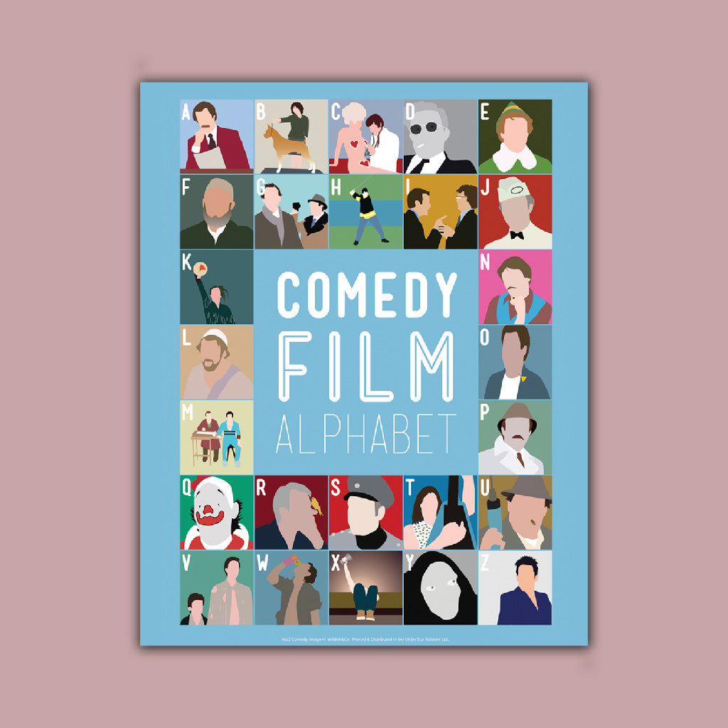 Comedy Film Alphabet Art Print