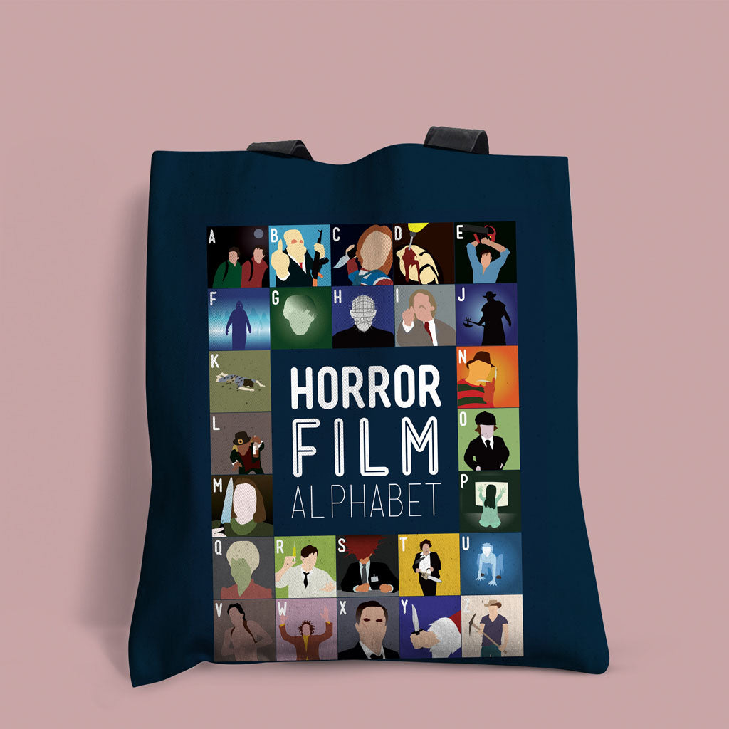 Horror Film Alphabet Edge-to-Edge Tote Bag