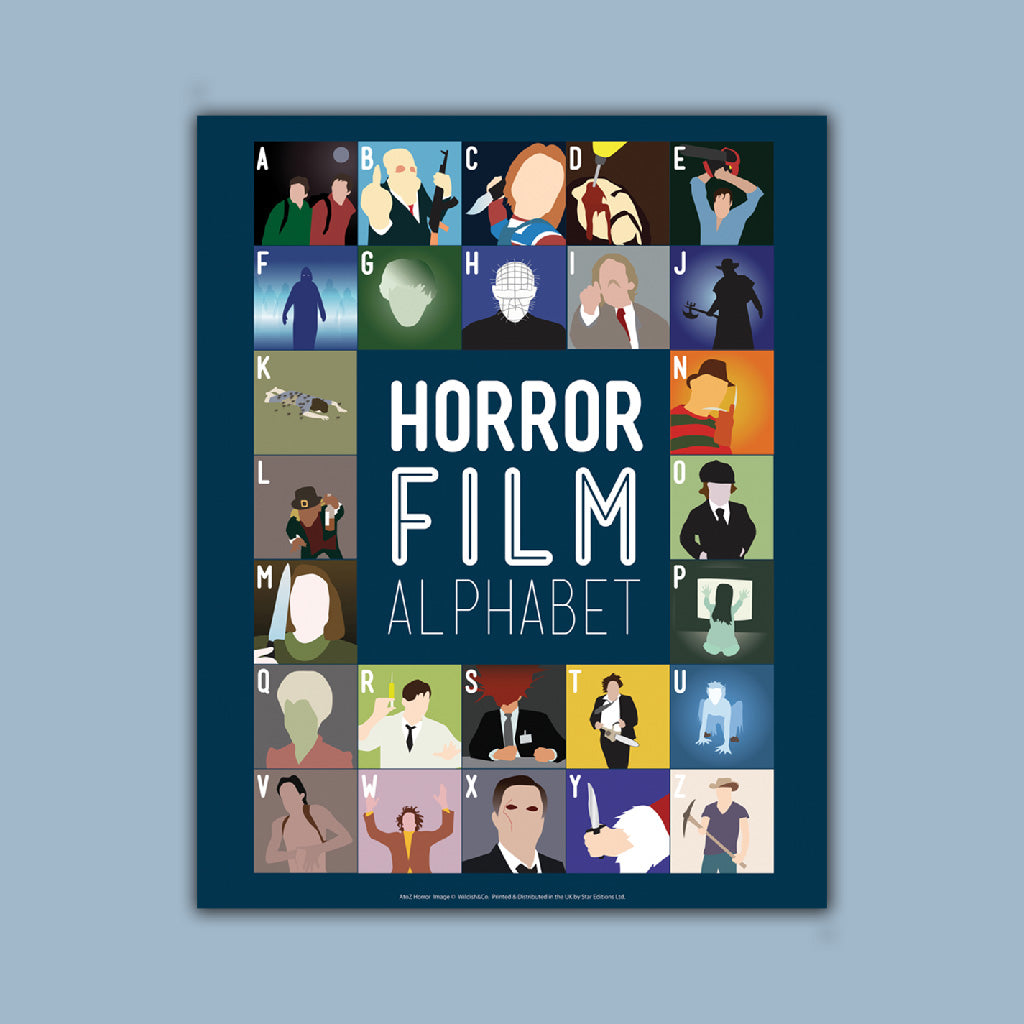 Horror Film Alphabet Art Print