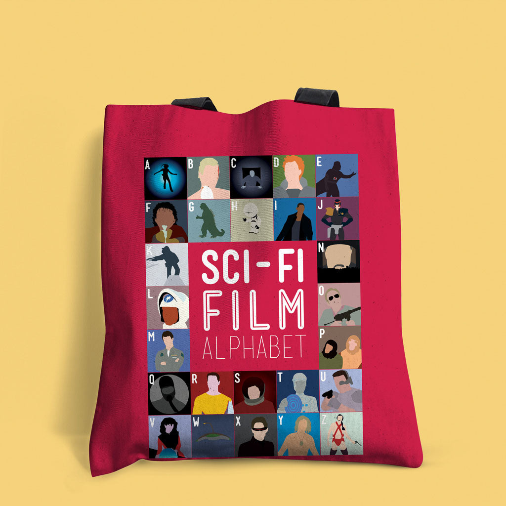 Sci-Fi Film Alphabet Edge-to-Edge Tote Bag