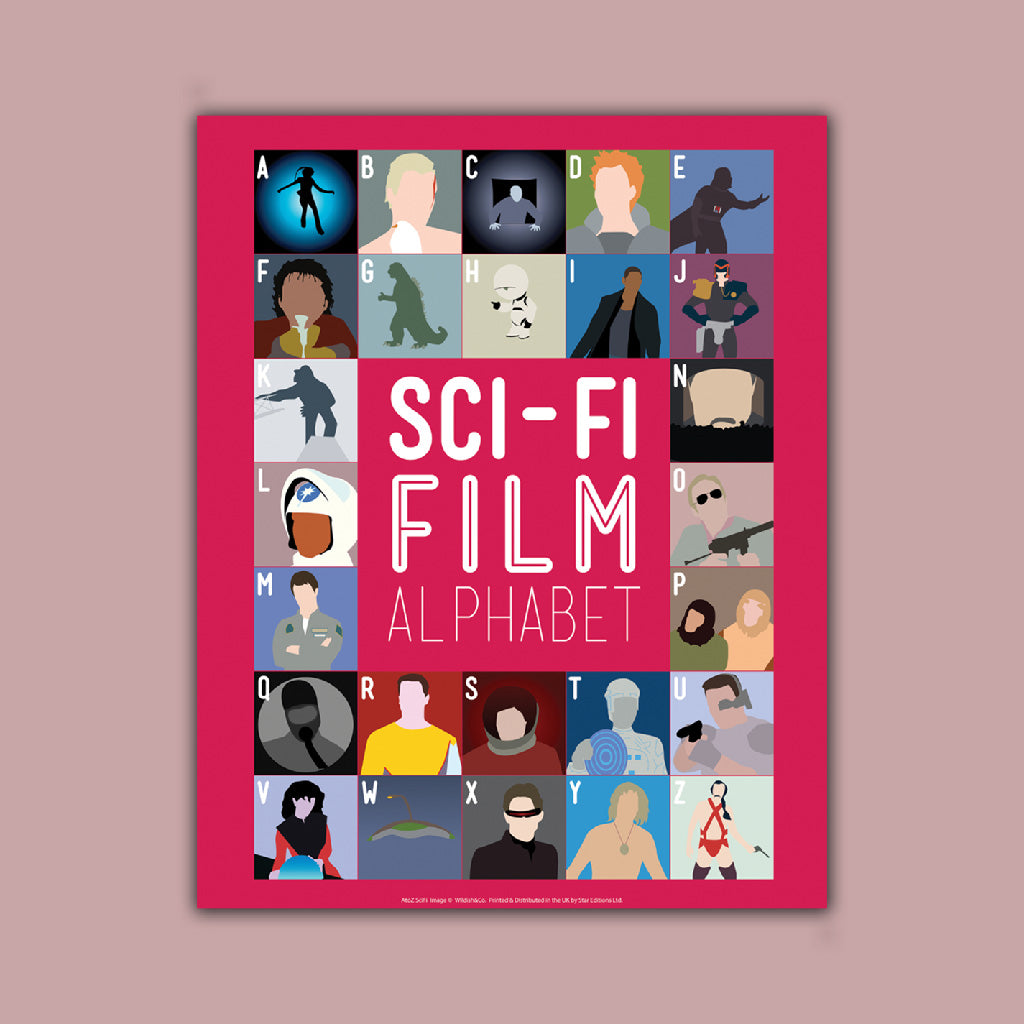 Sci-Fi Film Alphabet Art Print
