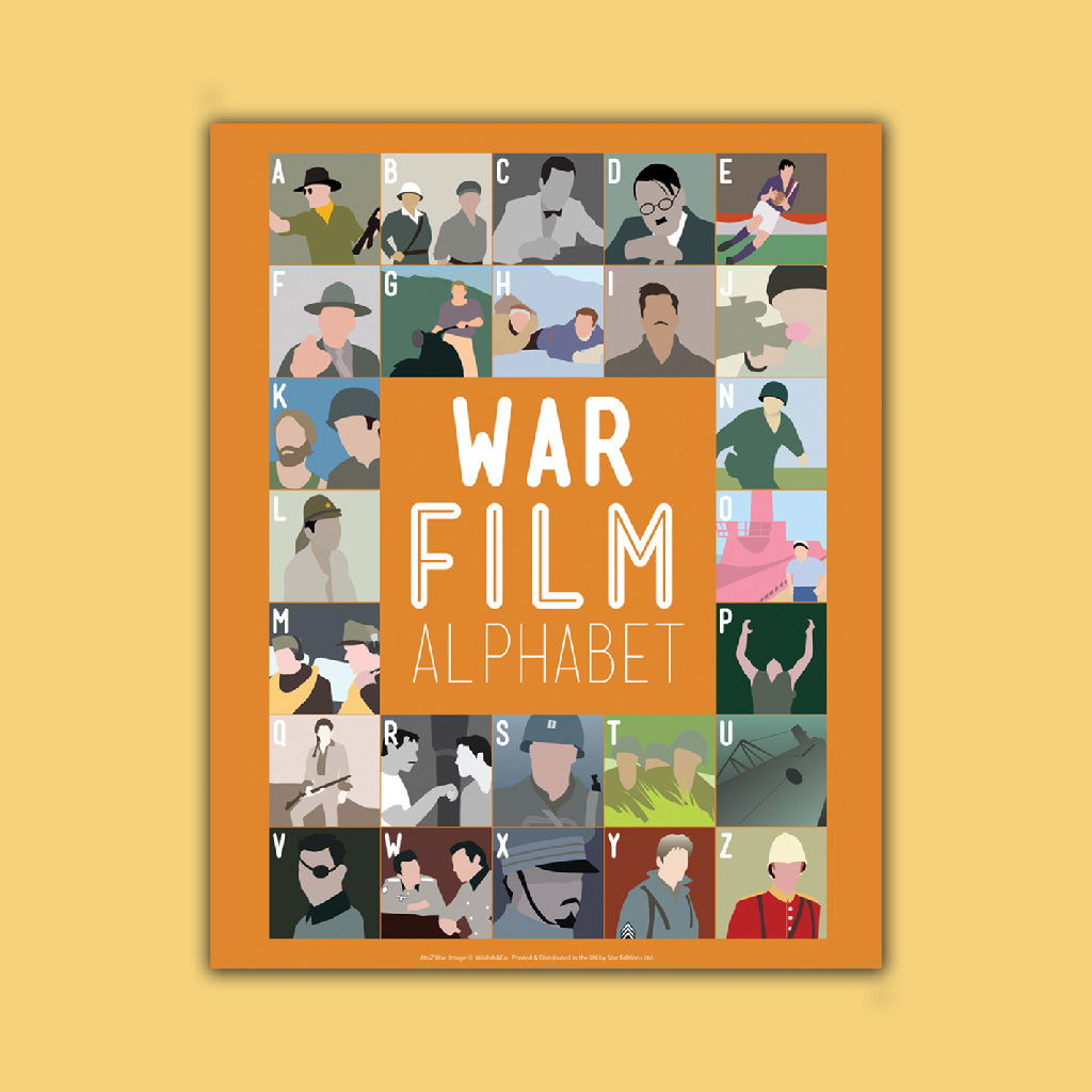 War Film Alphabet Art Print