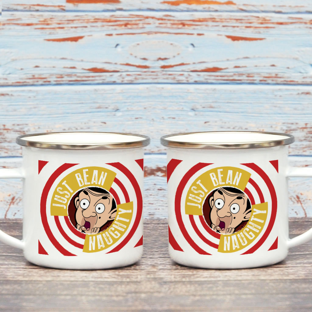 Just Bean Naughty Enamel Mug (Lifestyle)