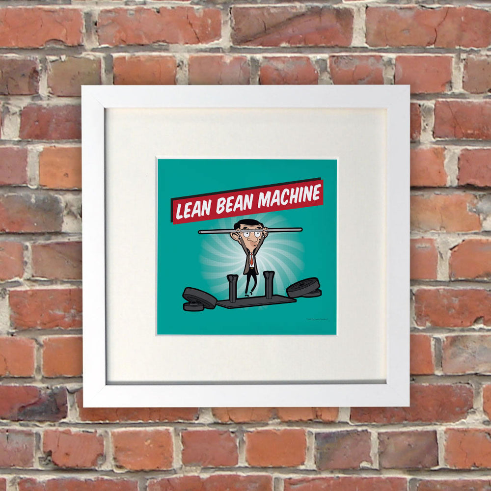 Lean Bean Machine White Framed Print (Lifestyle)