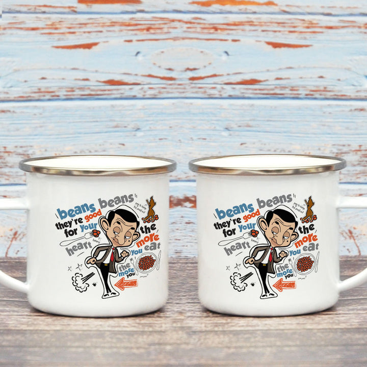 Bean beans, good for your heart Enamel Mug (Lifestyle)