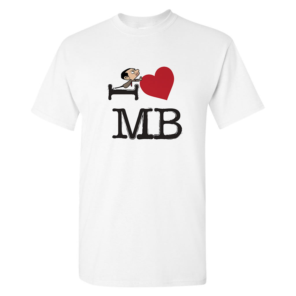 Black I Heart Mr Bean T-Shirt