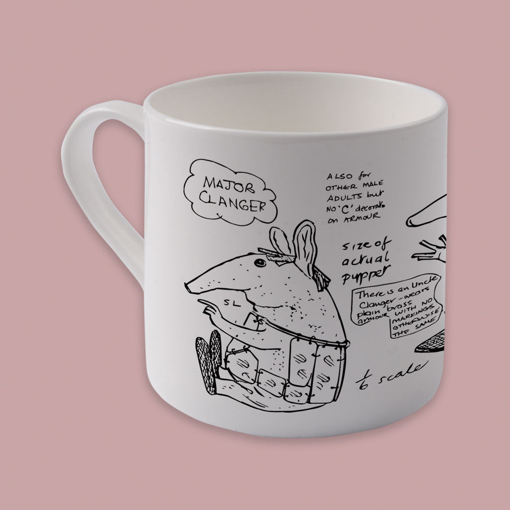 Clangers Sketch Art Major Clanger Bone China Mug