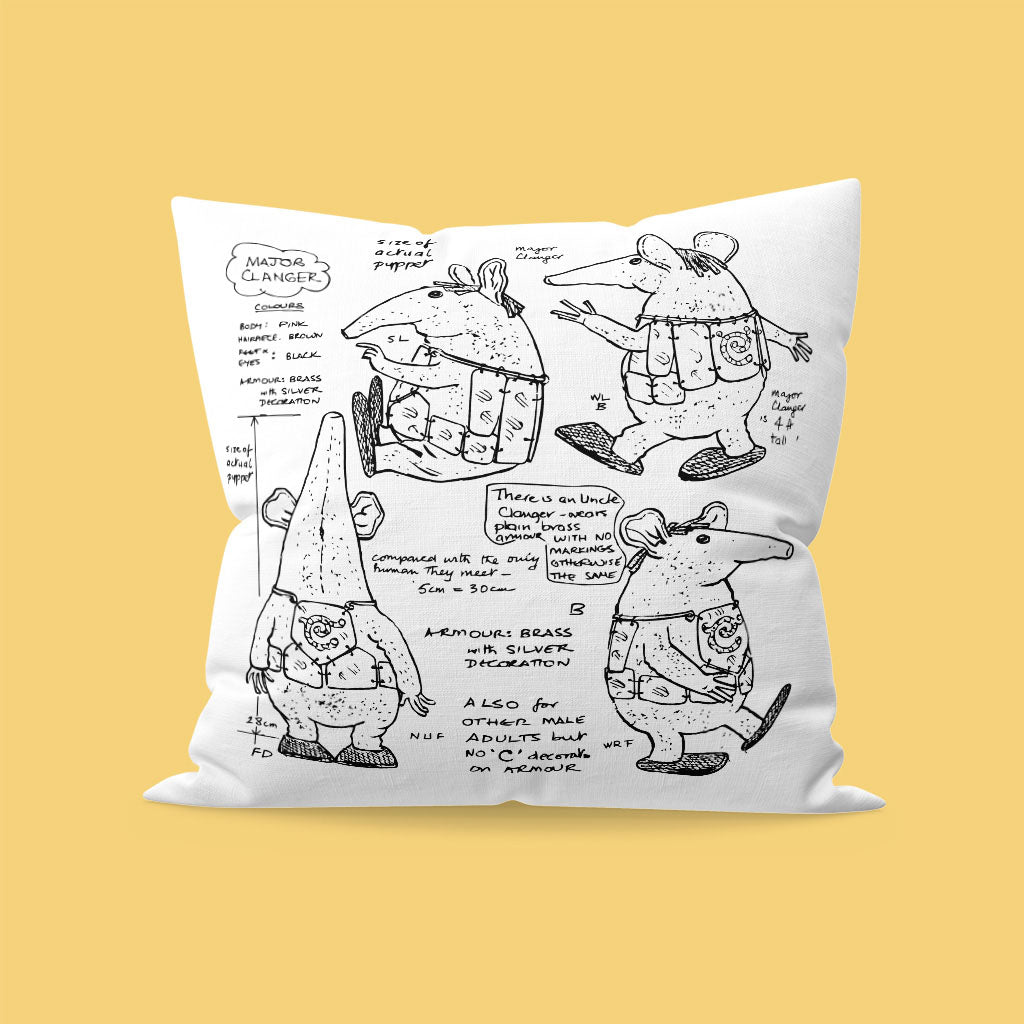 Clangers Sketch Art Major Clanger Cushion