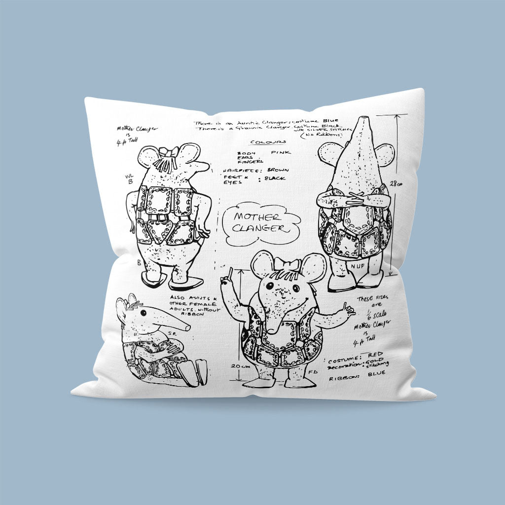 Clangers Sketch Art Mother Clanger Cushion