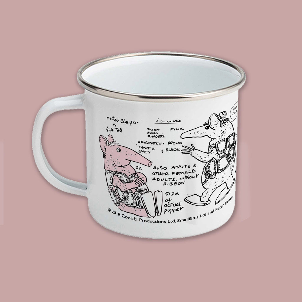 Clangers Sketch Art Mother Clanger Enamel Mug