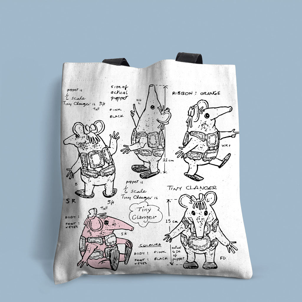 Clangers Sketch Art Tiny Clanger Edge-to-Edge Tote Bag